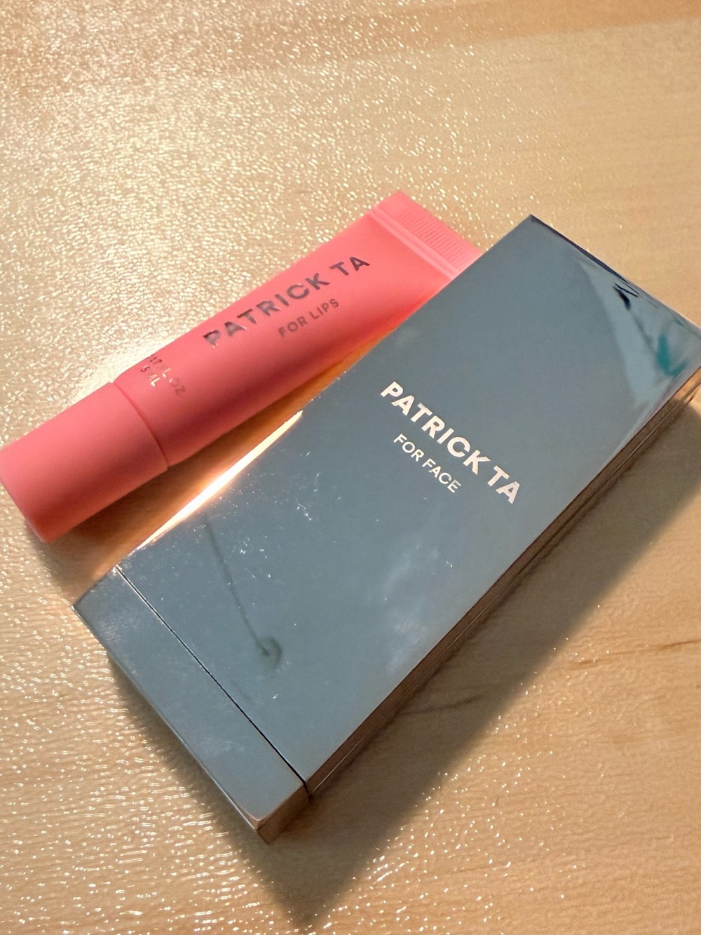 Patrick Ta | Powder Blush Duo She Goes to the Gym + Lip Balm Pink Salted Caramel